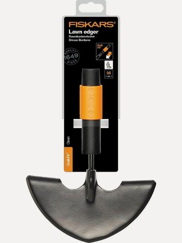 Изображение товара Тяпка FISKARS "QuikFit" 1000690, металл, рабочая часть полумесяц, без черенка