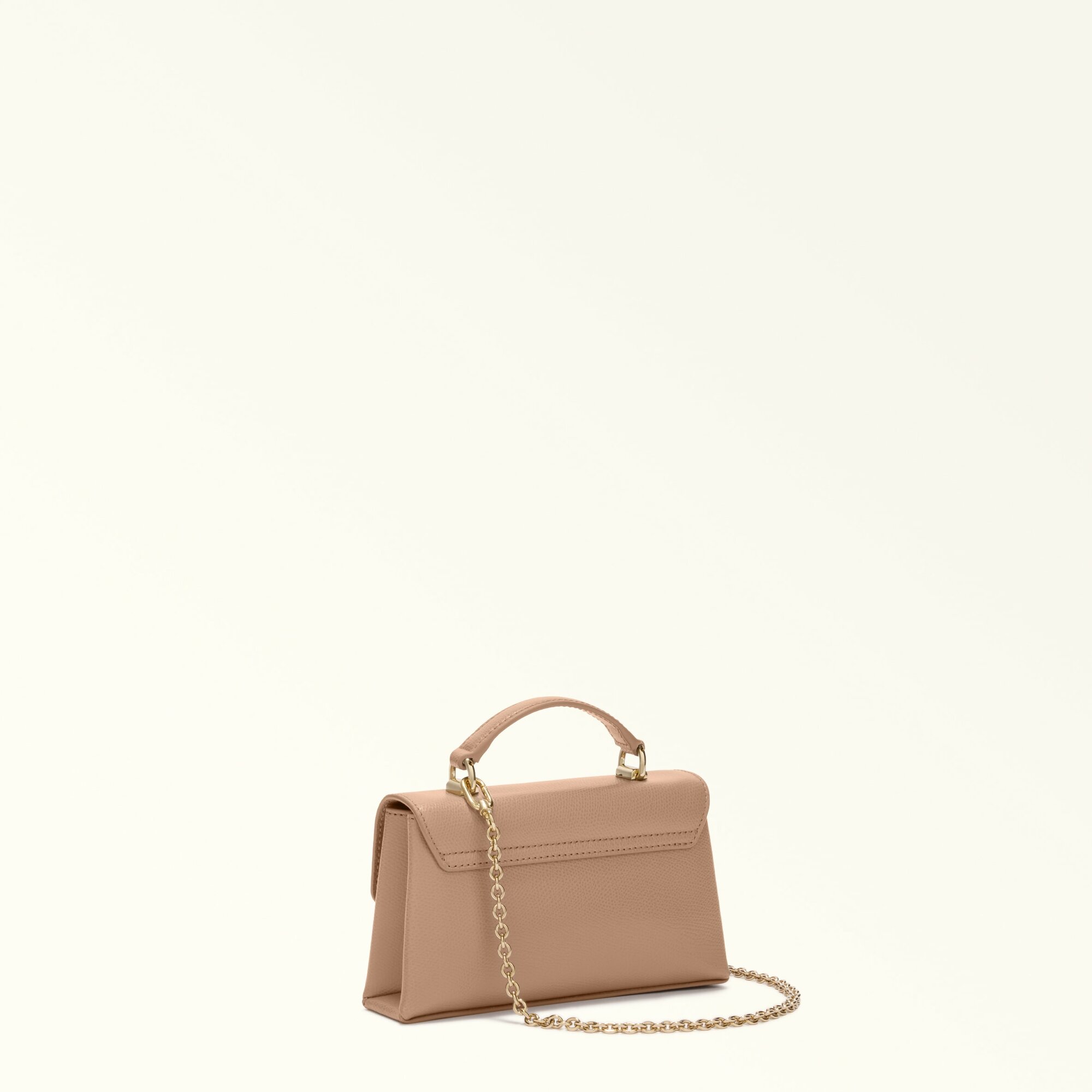 Сумка кросс-боди FURLA FURLA 1927 MINI CROSSBODY TOP HANDLE, фактура зернистая, бежевый — фото 1