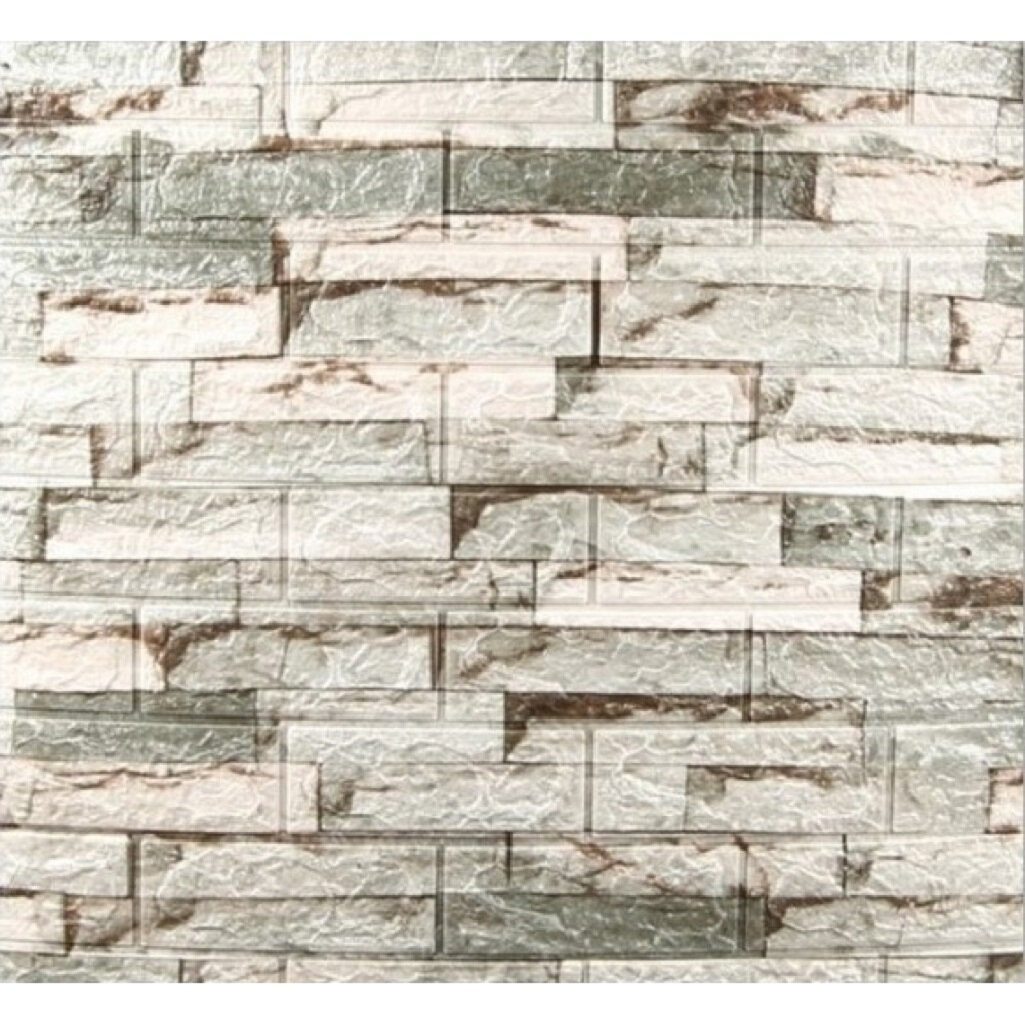 Панель ПВХ самоклеящаяся 3D BZ1-JS-013Y под камень 4х700х770 мм 2 шт.