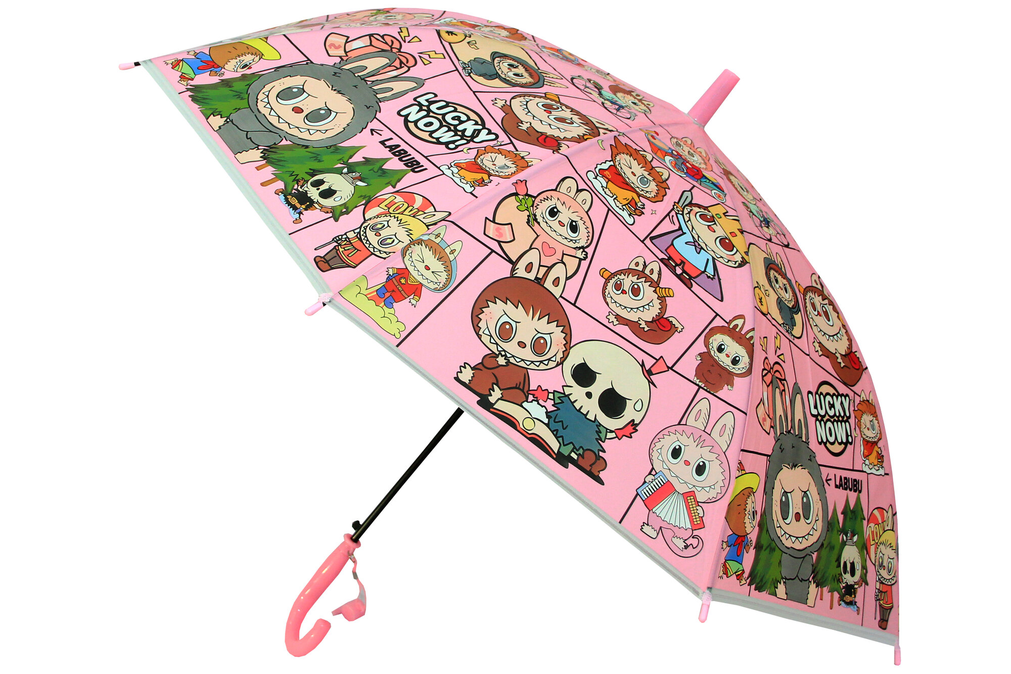 Зонт-трость , розовый, — фото 1