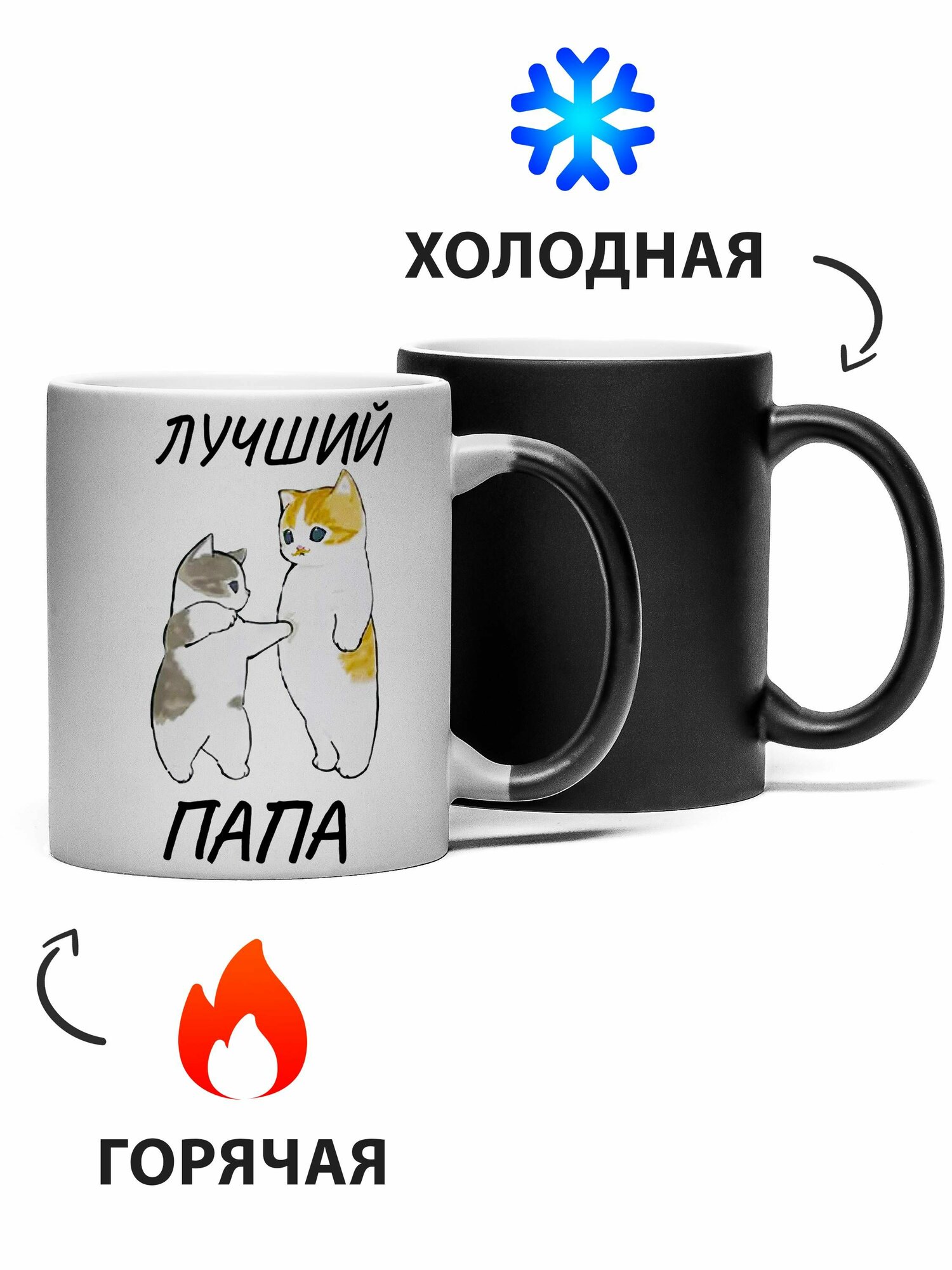 Кружка Хамелеон Лучший папа 330 мл — фото 1