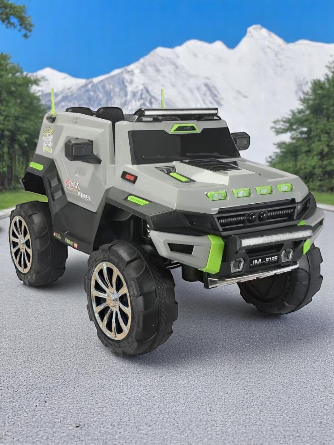 Детский электромобиль с радиоуправляемым пультом BIGG до, 75кг - Серый металлик