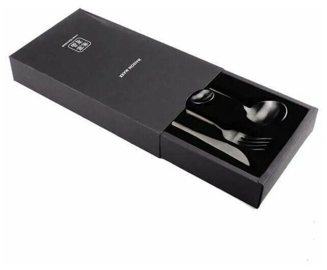 Столовые Приборы Xiaomi Столовые приборы Maison Maxx Modern Flatware Set Black