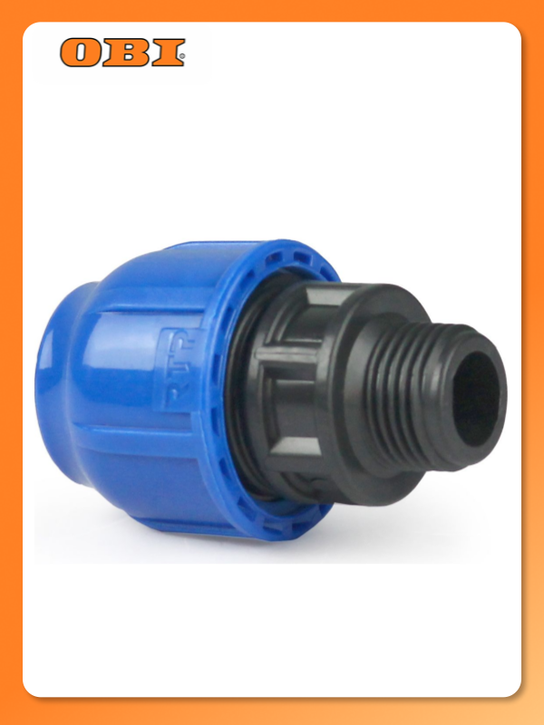 Муфта компрессион, полипропилен наруж. резьба 25х 1/2" для полиэтилен. труб, RTP