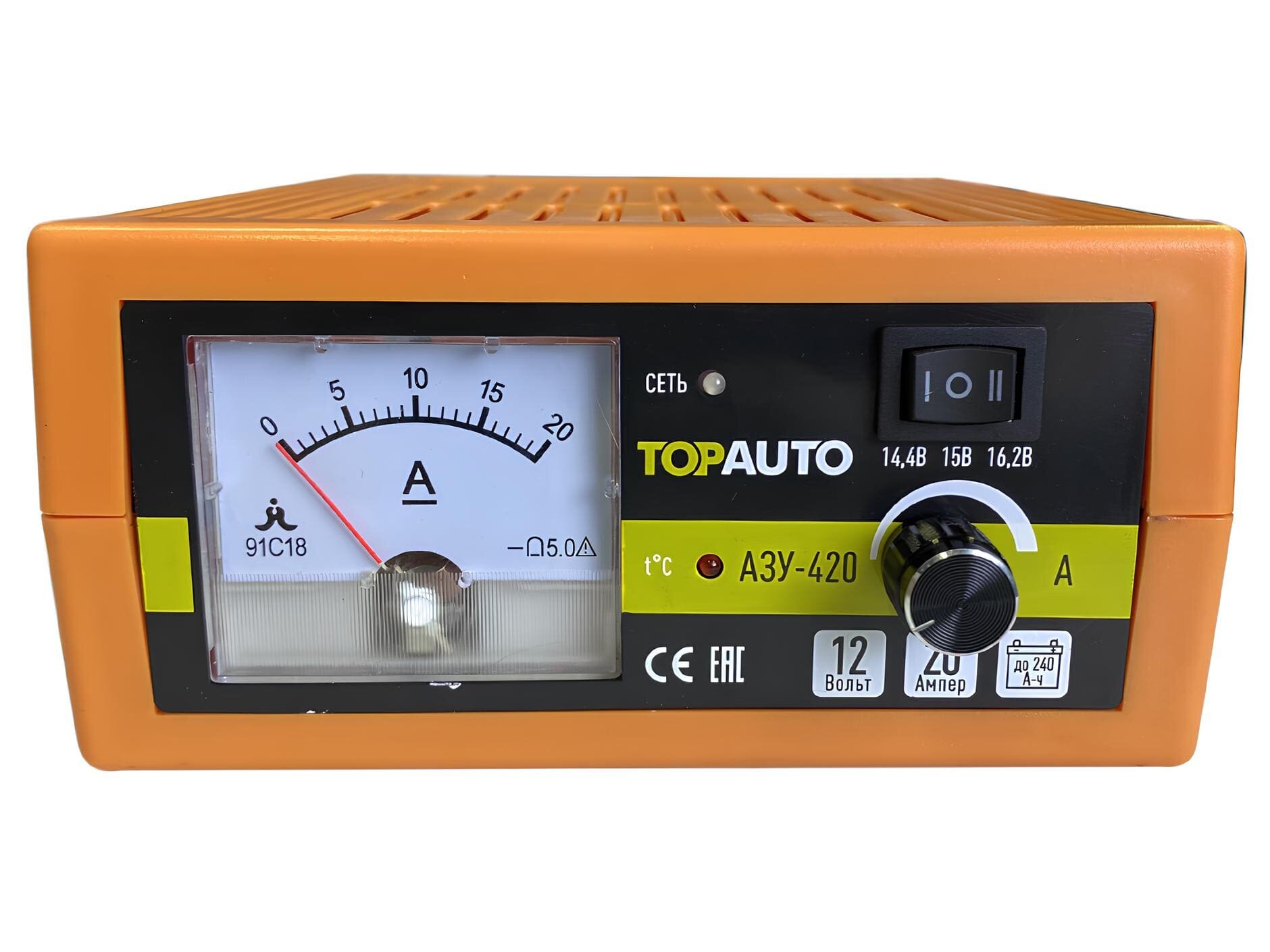 Зарядное устройство TopAuto АЗУ-420 (для аккумуляторов 12 В, до 240 А·ч)