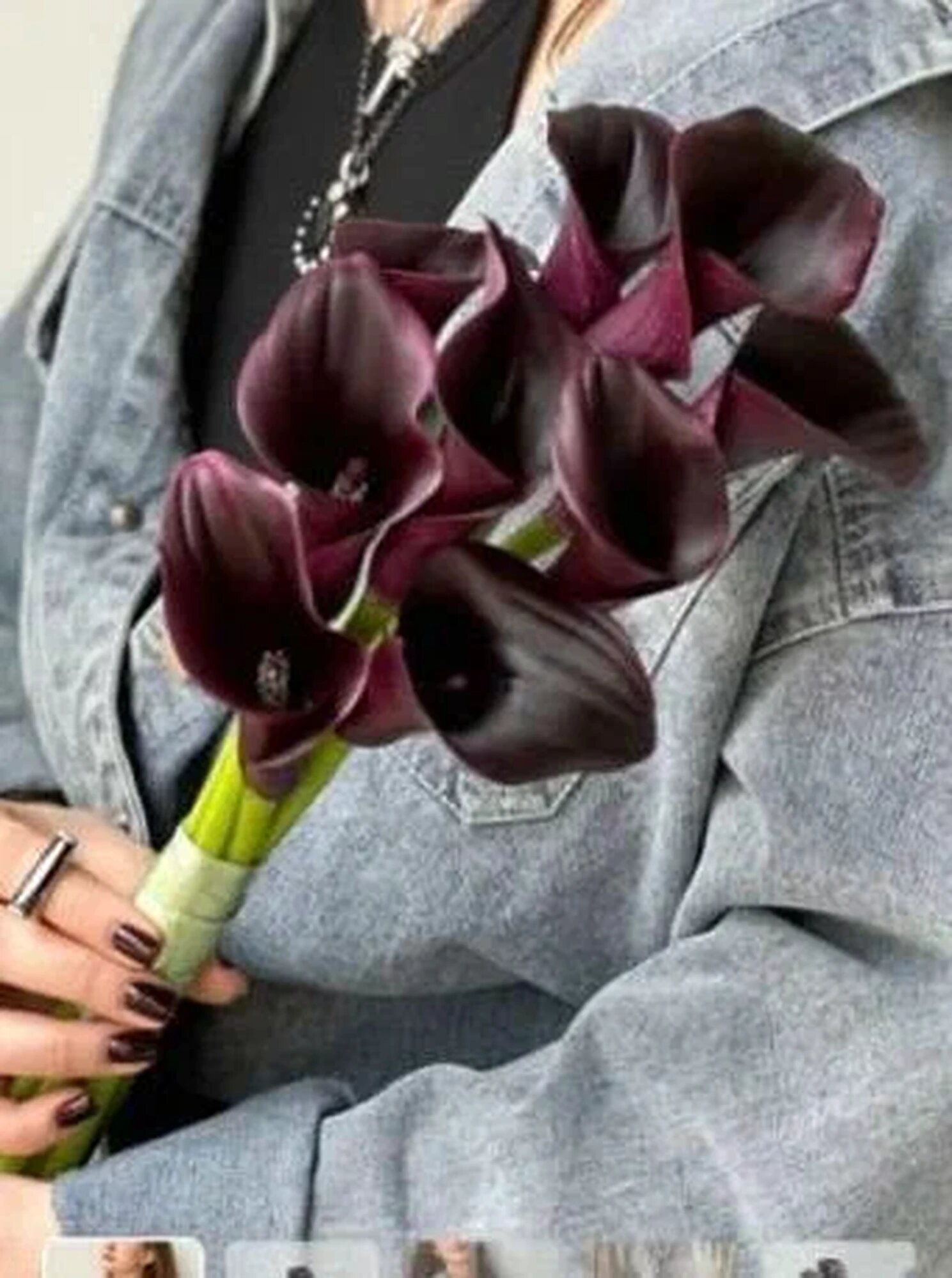 Букет живых цветов N1flor каллы 10 шт под ленту сборка на стеблях высота 35 см.