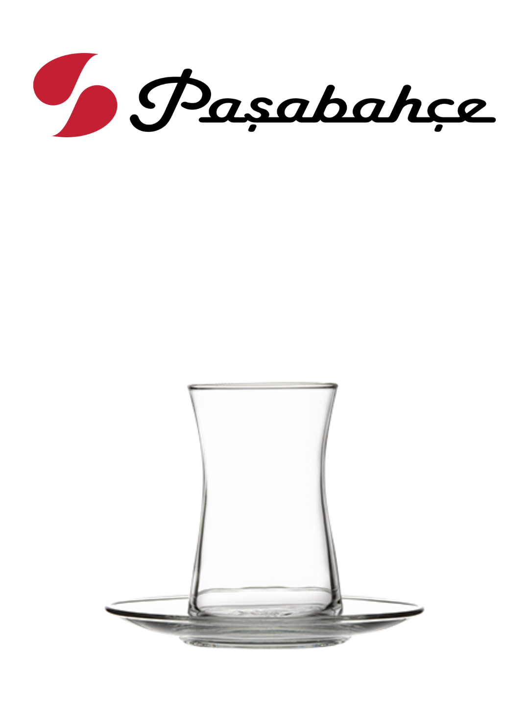 Чашка с блюдцем PASABAHCE HEYBELI 9548300 стеклянная, набор 6 шт, объем 160 мл