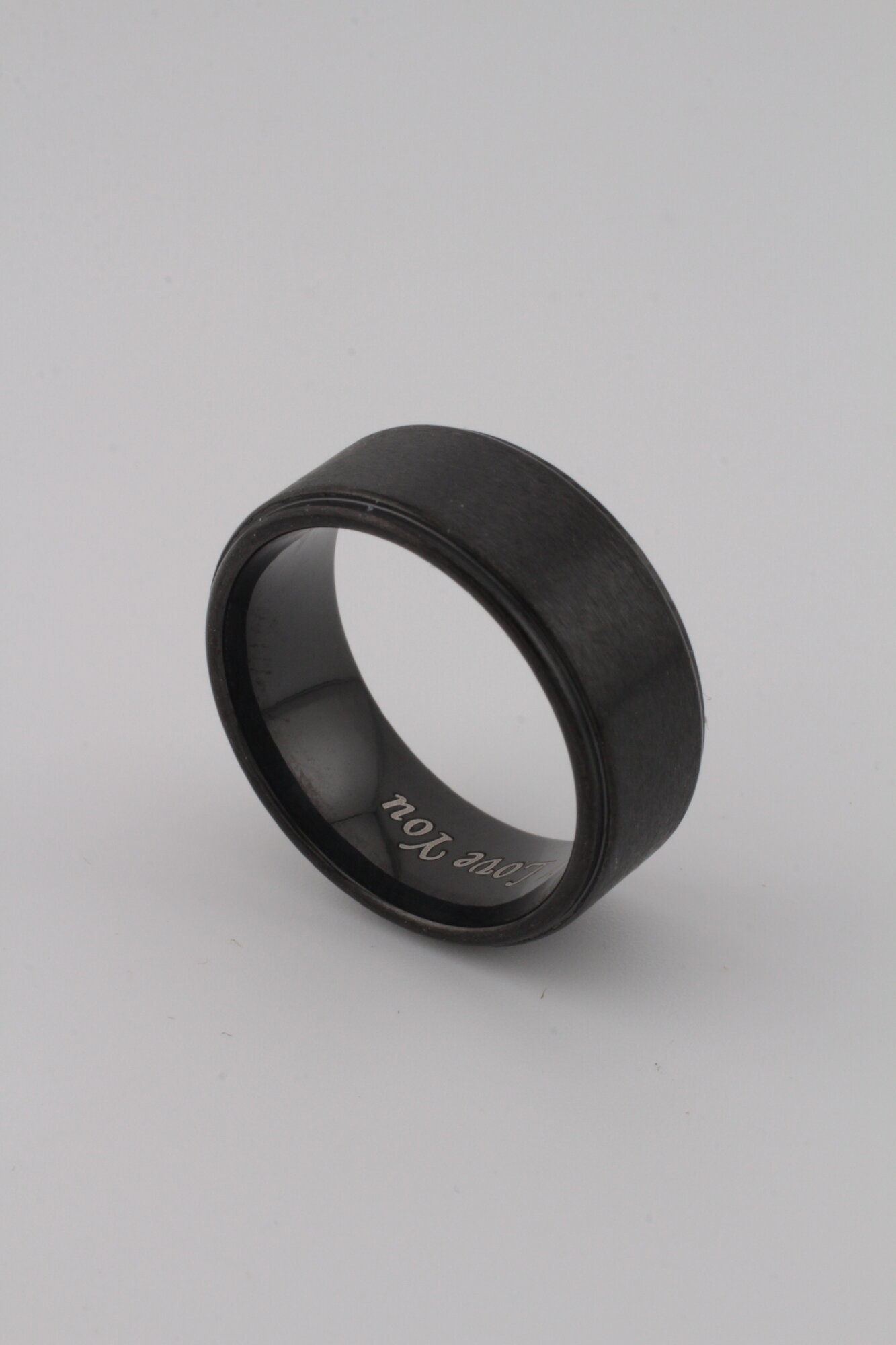 Кольцо обручальное, размер 19, черный — фото 1