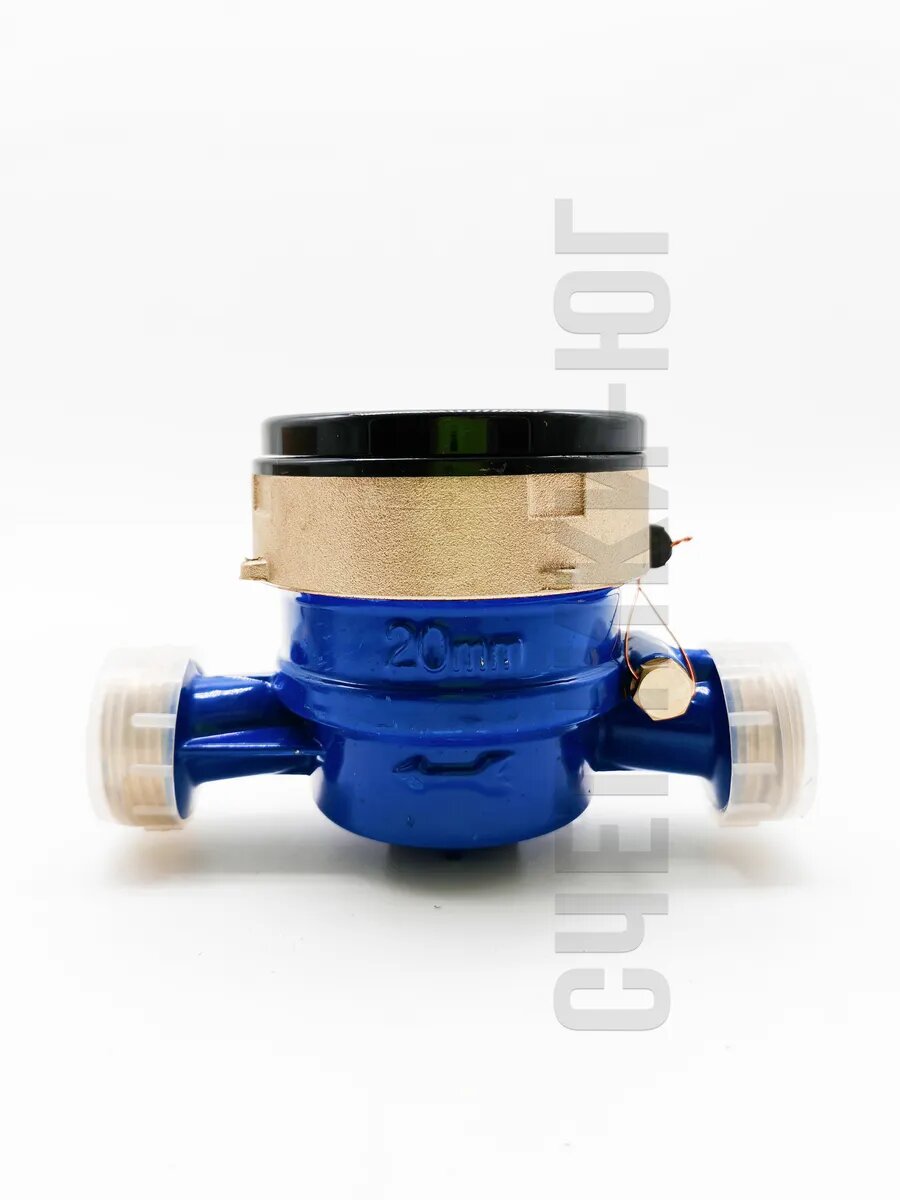 Счетчик воды мокроход ВКМ 20 глицерин 130 мм мокроходный с КМЧ — фото 1