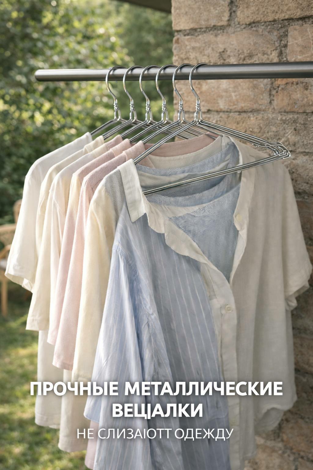 Вешалка для одежды — практичное и надежное решение Тонкая, но прочная металлическая конструкция