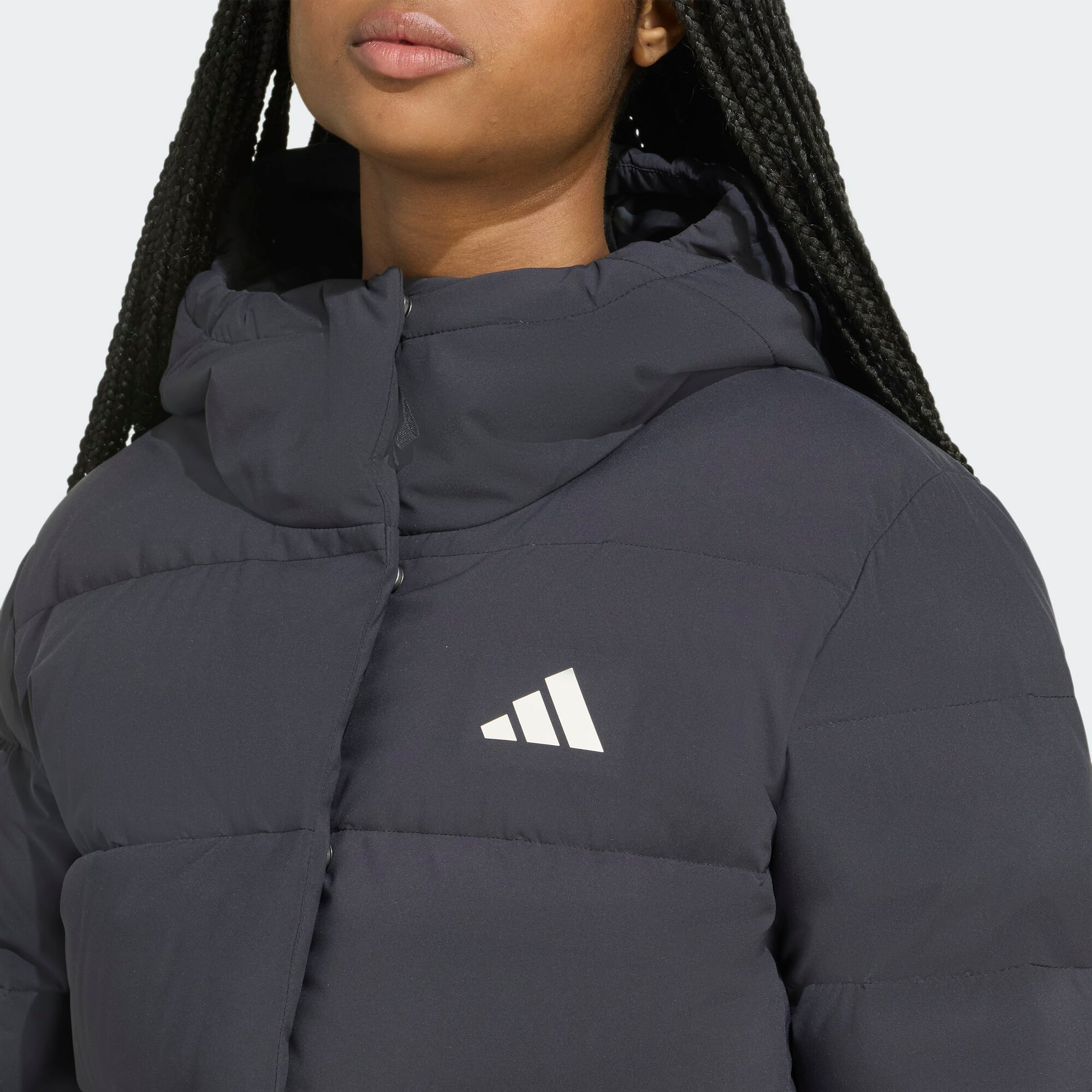 Куртка adidas Helionic Relaxed Down Jacket, размер L INT, черный — фото 1
