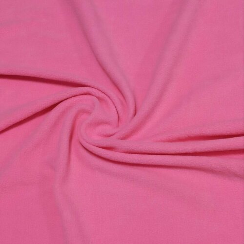 Флис односторонний, цвет розовый для рукоделия, шитья (50Х50 см), антипиллинг, плотность 180 гр/м2.