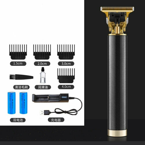 Ретро электрическая машинка для стрижки волос с двойной зарядкой батареи черная сетка 50500₽