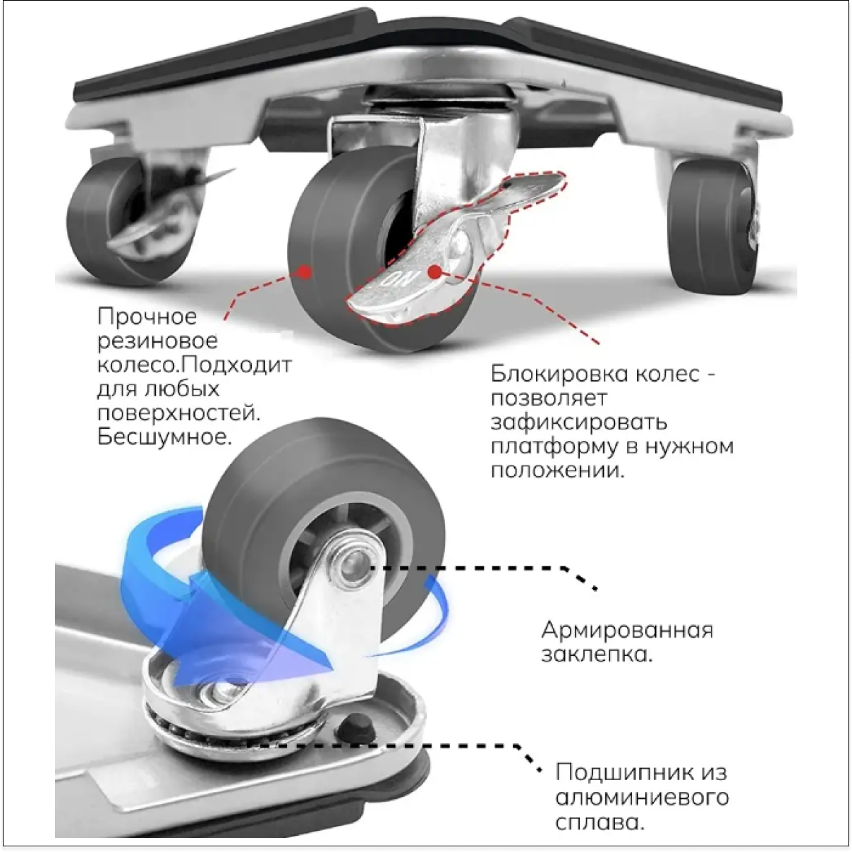 Домкрат для мебели, устройство для перемещения мебели, бытовой техники, транспортер IKEA, серый — фото 1