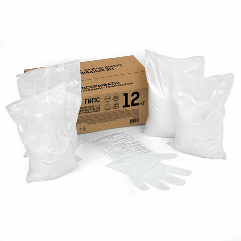 Гипс скульптурный для творчества 12 кг прочность Г-16 ЧКЗ остров сокровищ 665451