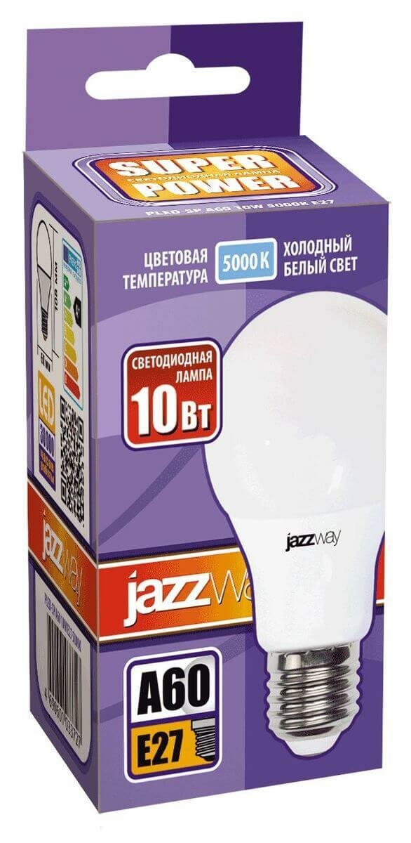 Лампа светодиодная jazzway 1033727, E27, A60 — фото 1