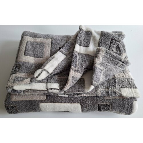 Плед Кубики серые серия бамбук плед 2-х спальный производитель Blanket Китай 580₽