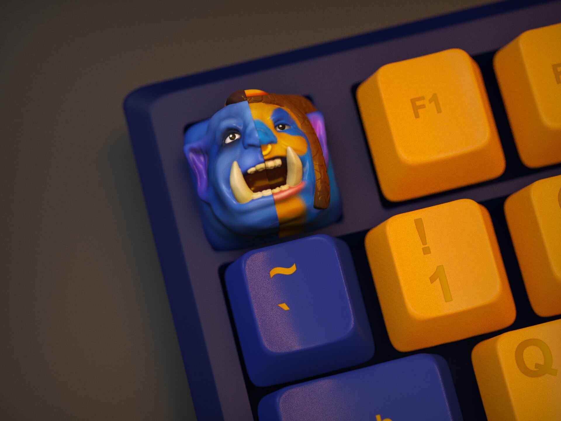 Игровой кейкап Огр, Ogre Magi (Dota 2, Keycap), серый, неокрашенный