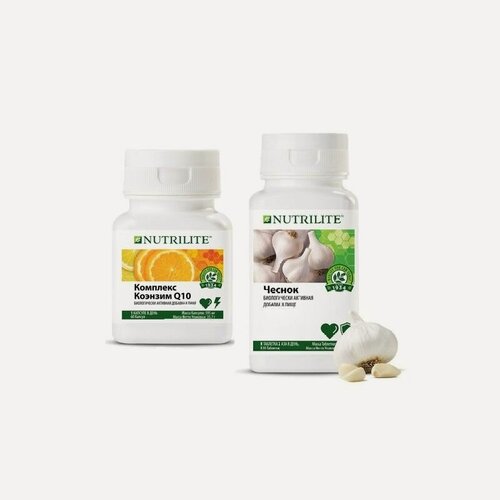 Изображение товара AMWAY Набор NUTRILITE Комплекс Коэнзим Q10, 60 капс. + Чеснок, 120 таб.