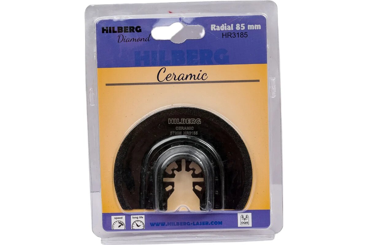 Hilberg HR3185 полотно алмазное отрезное по керамике Radial El-P 85 мм для плитки