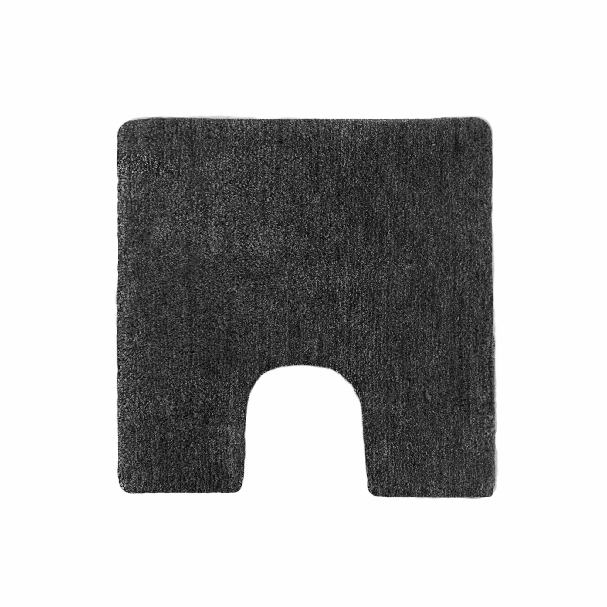 Коврик для ванной комнаты SHINY с вырезом микрофибра 50х50 см черный FOR-MCF-SHI50-50BK