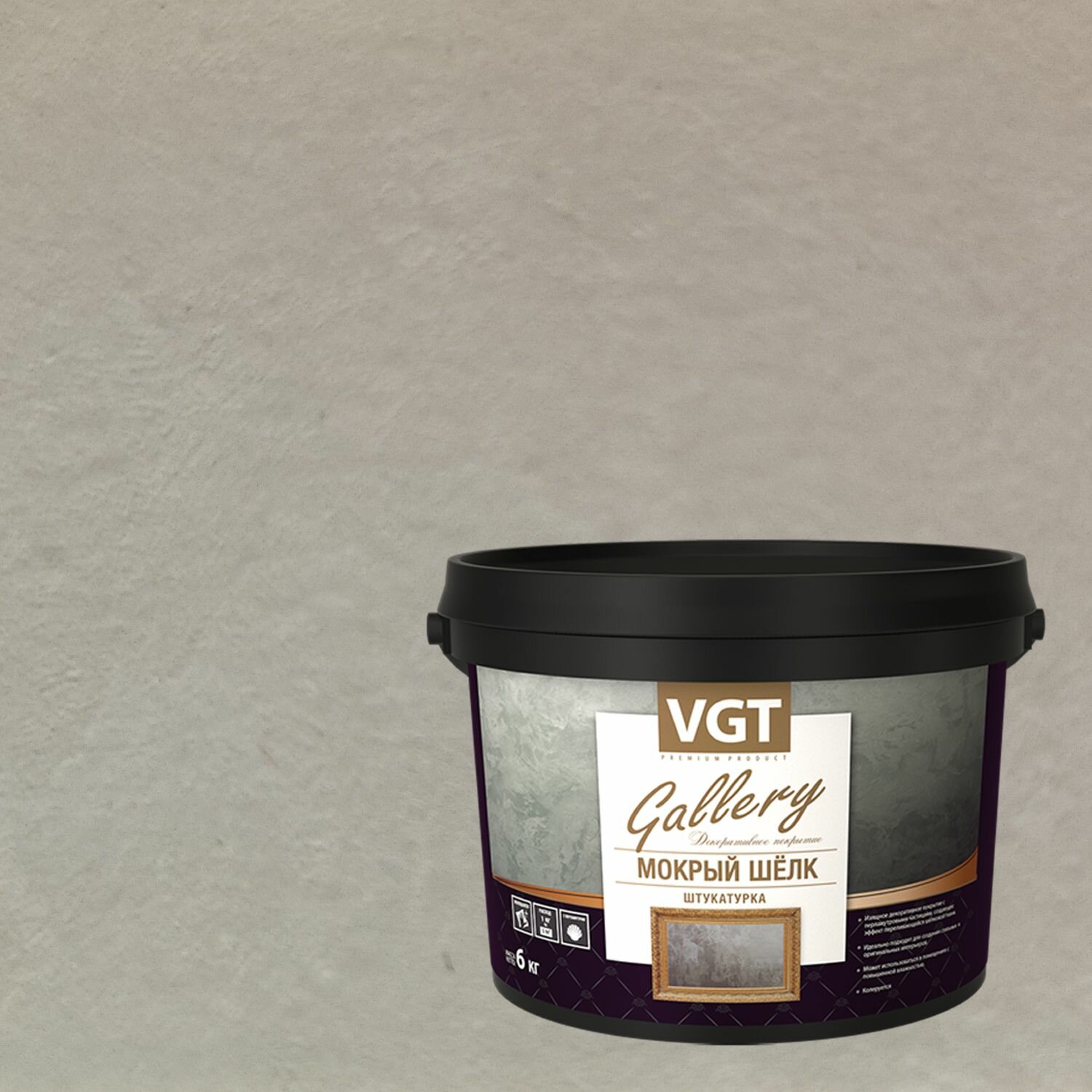 Штукатурка декоративная VGT Gallery Мокрый Шелк (6кг) 2313