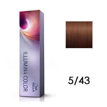 Wella Professionals Illumina Color крем краска для волос 60 мл - Иллюмина 5/43 Светло-коричневый красно-золотистый