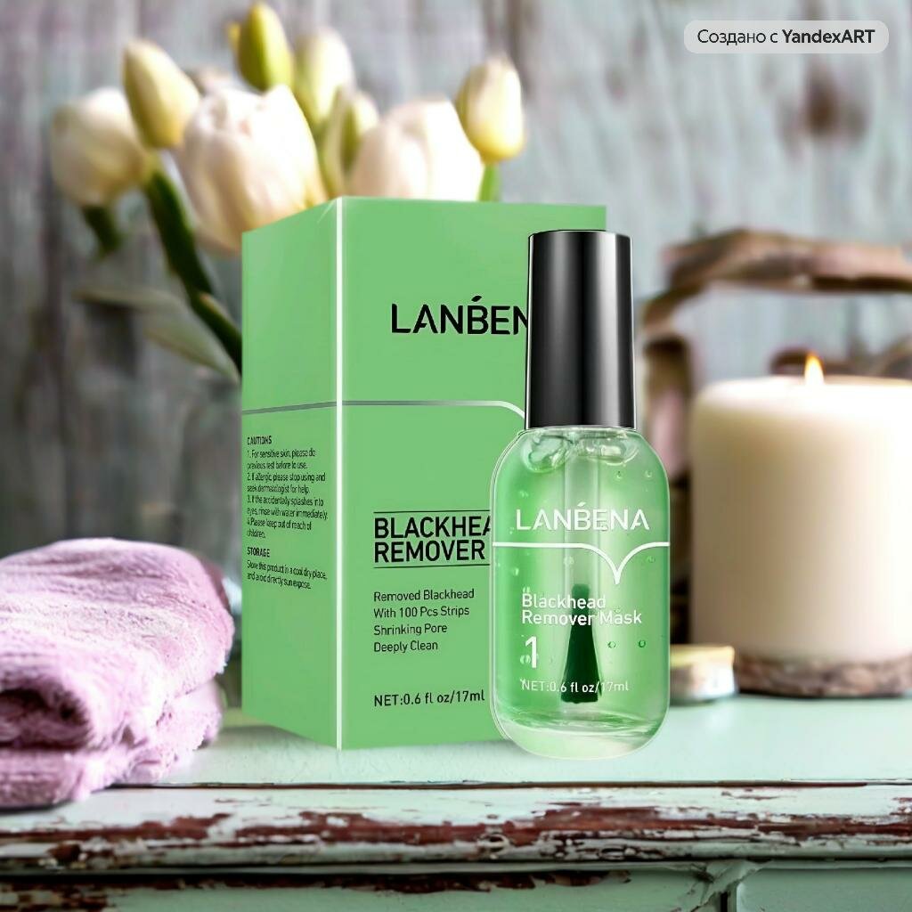 Lanbena Blackhead remover mask - маска для удаления черных точек с экстрактом камелии 17ml