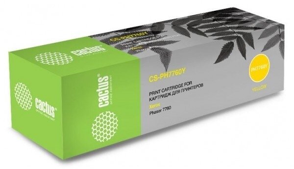 Картридж Cactus CS-PH7760Y пурпурный (25000стр.) для Xerox Phaser 7760/7760dn/7760dx/7760dxf