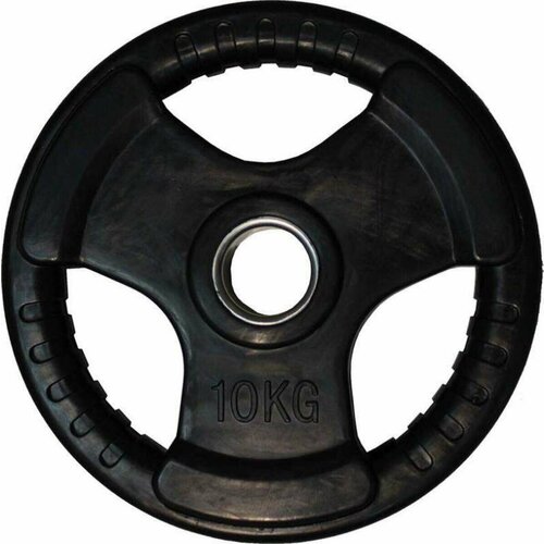 Диски для штанги Profi-Fit 10 кг 50 мм обрезиненный с хватами