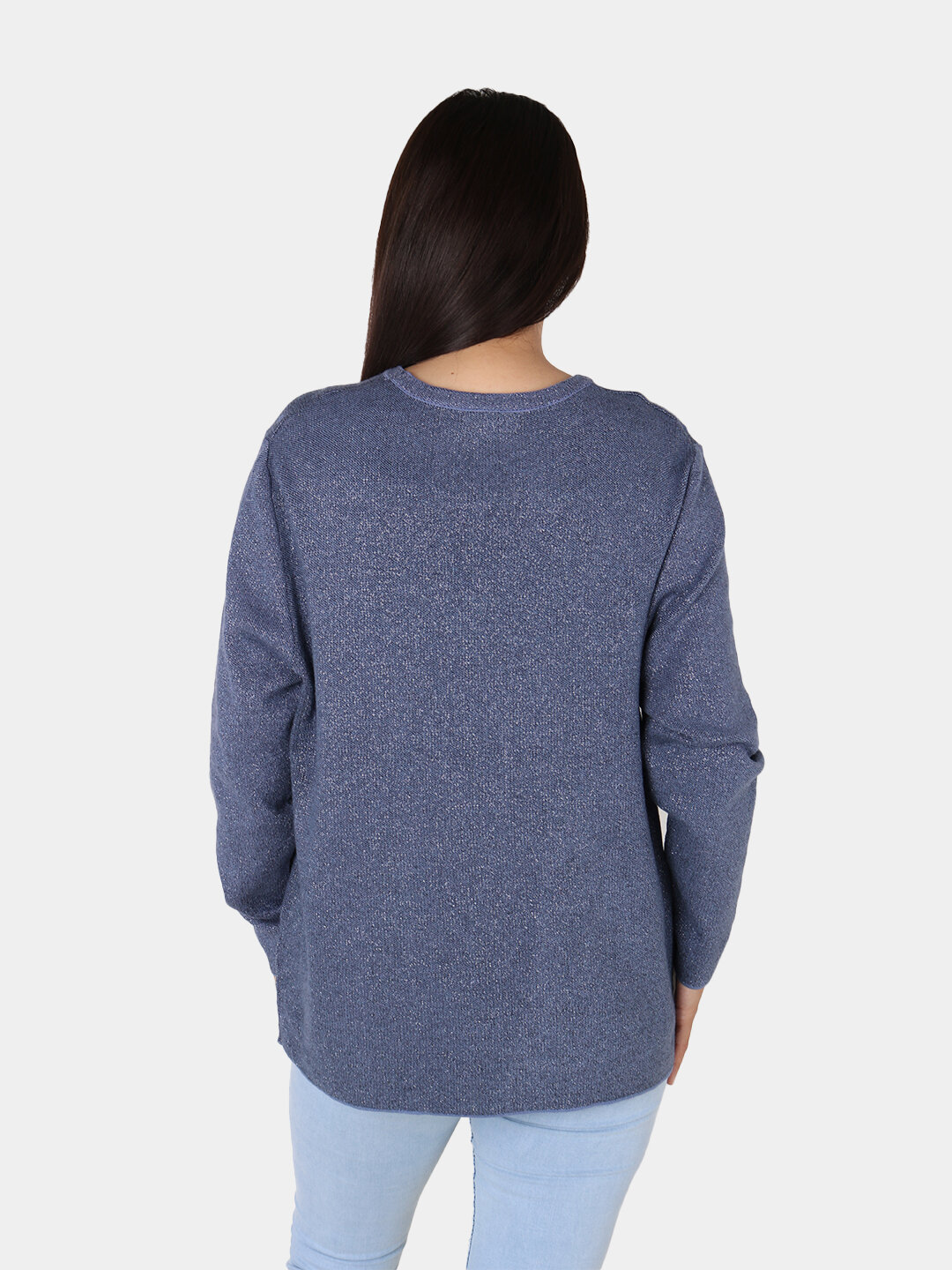 Свитер размер One Size, , синий меланж — фото 1