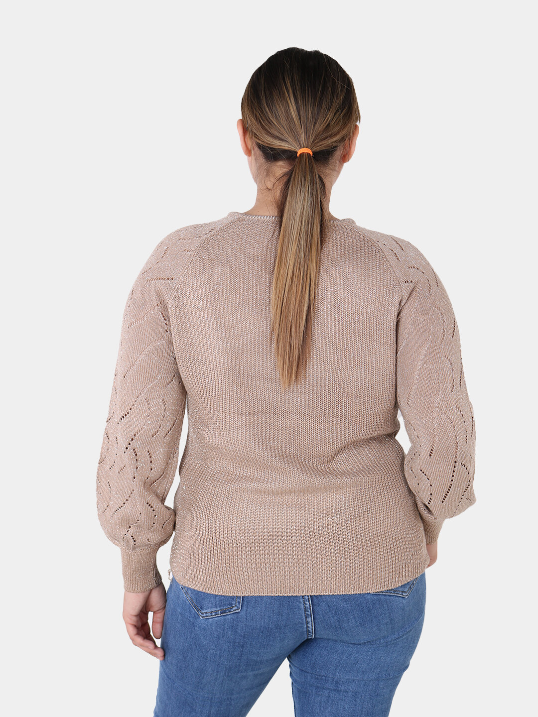 Свитер размер One Size, , бежевый меланж — фото 1