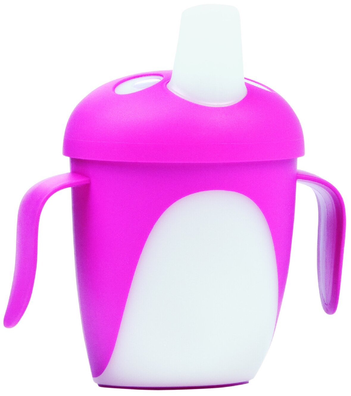 Чашка-непроливайка Canpol Penguins 240 мл, 9м+, арт. 76/001, цвет розовый