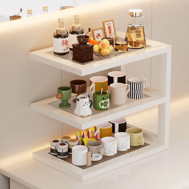 Стеллаж для рабочего стола, 2-х и 3-х ярусный, белый, скандинавский стиль