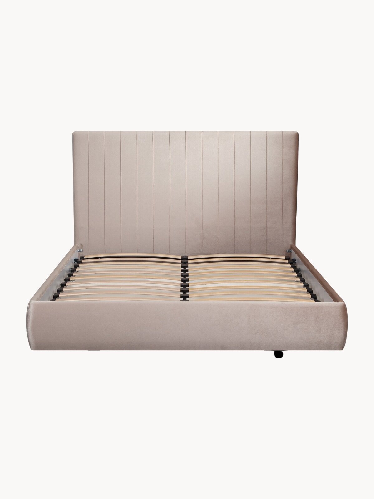 Двуспальная парящая кровать 160х200 с подъемным механизмом и ящиками Тиффани, на ножках, бархат бежевый, Ами Мебель