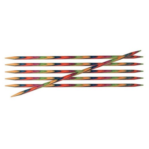 набор деревянных прямых спиц 35 см symfonie wood knitpro Спицы Knit Pro Symfonie 20106, диаметр 3.25 мм, длина 15 см, общая длина 15 см, многоцветный