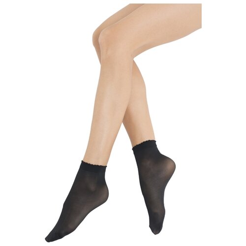 фото Капроновые носки omsa calzino easy day 40 den, 2 пары, размер 0 (one size), nero