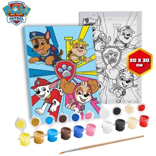 Paw Patrol Роспись по холсту, 20х30 Щенки-друзья, Щенячий патруль машинка paw patrol figures с фигуркой роки 6040907 20106660