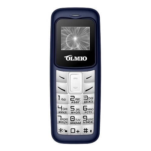 Мини телефон-гарнитура Olmio A02 (синий-белый)