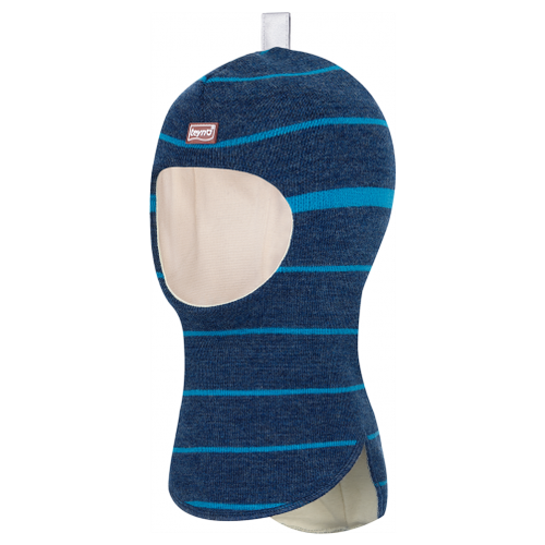 фото Шапка-шлем teyno зимняя, шерсть, хлопок, подкладка, размер 2, бирюзовый, синий