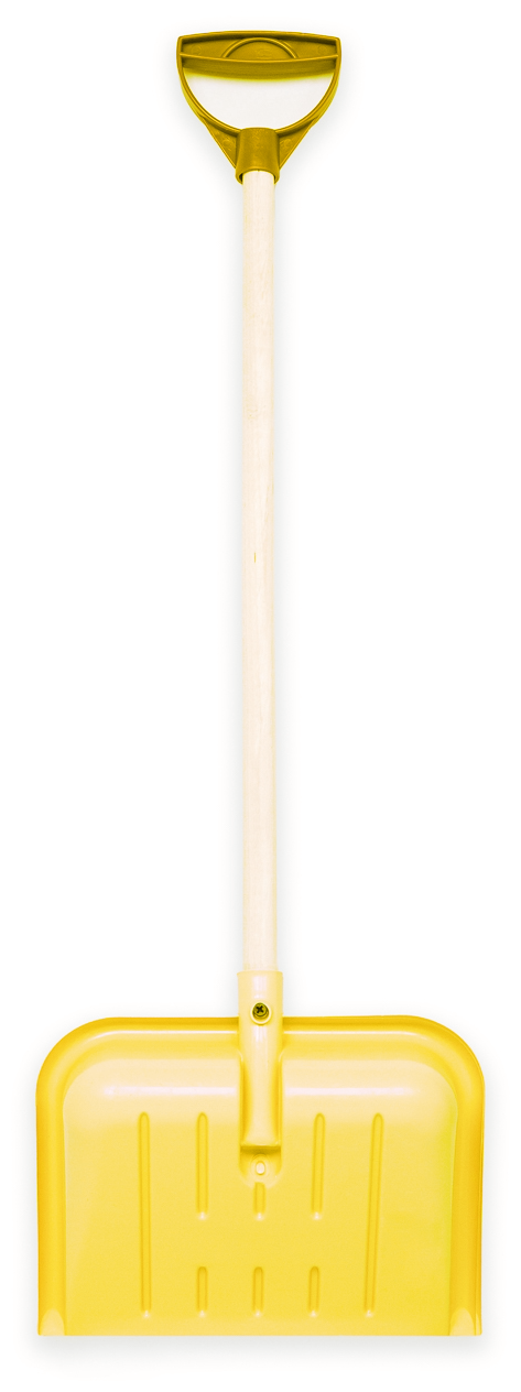 Лопата детская для снега и песка деревянный черенок с ручкой 80 см, желтая - фотография № 3