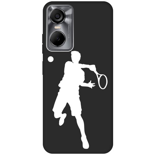 Матовый чехол Tennis W для Tecno Pop 6 Pro / Техно Поп 6 Про с 3D эффектом черный матовый чехол climbing для tecno pop 6 pro техно поп 6 про с 3d эффектом черный