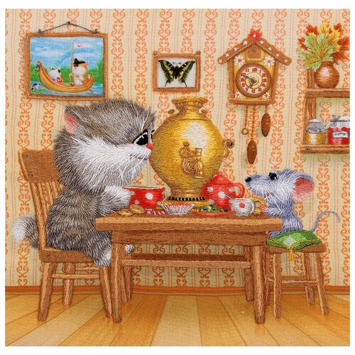 фото Набор для вышивания "живая картина" jk-2040 ( жк-2040 ) "за столом" panna