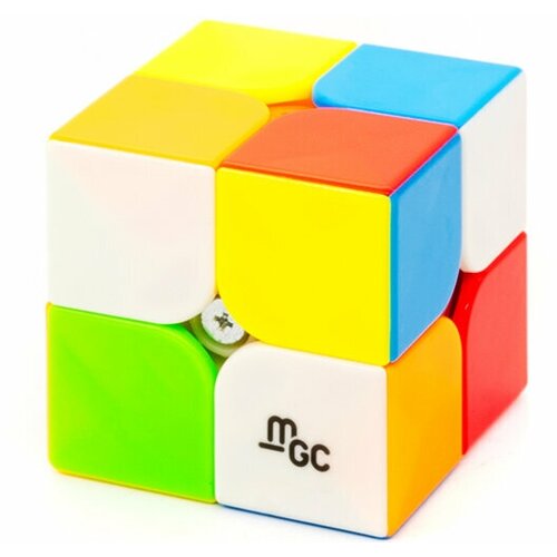 Скоростной Кубик Рубика YJ 2x2 MGC 2х2 Магнитный / Головоломка для подарка / Цветной пластик скоростной магнитный кубик рубика yj 3x3х3 mgc evo развивающая головоломка цветной пластик