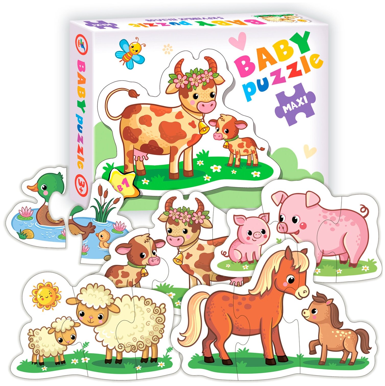 Baby puzzle. Мамы и малыши-2 (3996) Дрофа Медиа - фото №3
