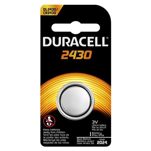 Батарейка Duracell 2430, в упаковке: 1 шт. renata battery cr2430