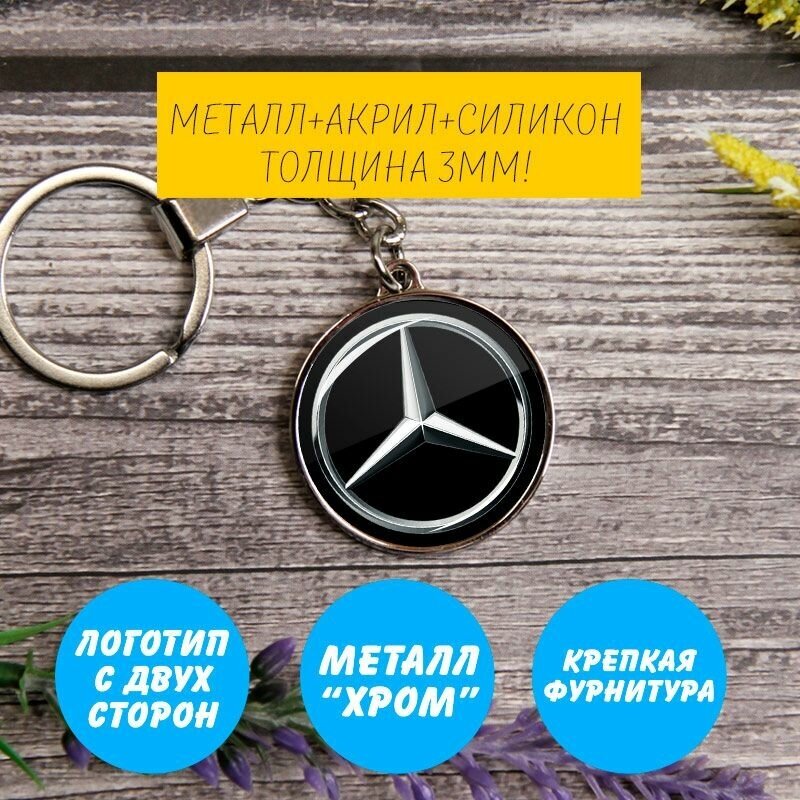 Брелок на ключи Mercedes (Круглый)