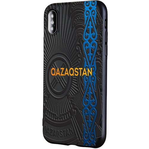 Силиконовый чехол Mcover для Apple iPhone X с рисунком Qazaqstan силиконовый чехол mcover для apple iphone x с рисунком граната