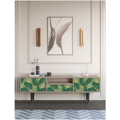 ТВ-Тумба - STORYZ - T6 Gold Ginkgo, 170 x 69 x 41 см, Белый