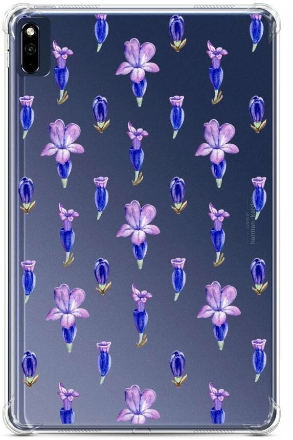 Противоударный силиконовый чехол для планшета Huawei MatePad 10.4 Цветочки лаванды